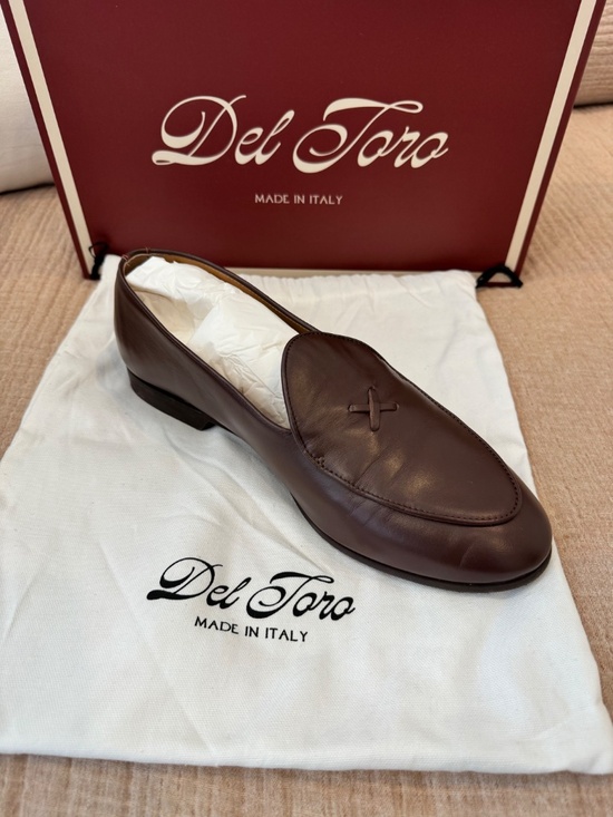 Del Toro Brown Leather Milano Loafer main image 10